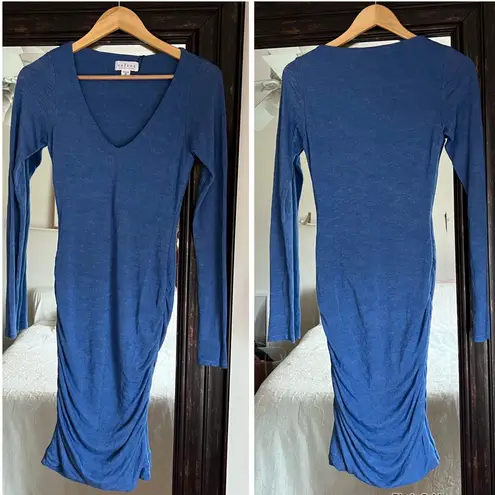 Velvet By Graham & Spencer Long Sleeve Blue Dress NEW Size XS