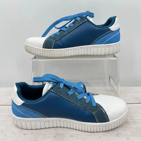 Airwalk Vintage Y2K Stevie Skate Sneakers Blue White Leather & Suede Streetwear