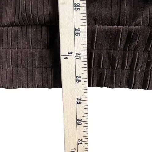 Maniere De Voir Pullover Hoodie Women M Brown Corduroy Oversized Sweatshirt