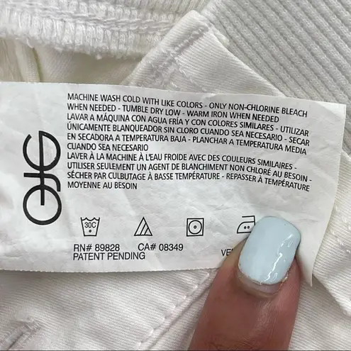 Gloria Vanderbilt Petites Crystal White Ribbed Utility Skimmer Capri Pantsā4P