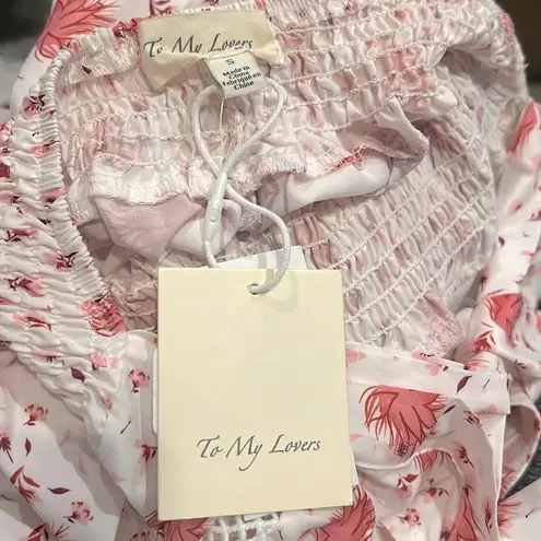 To My Lovers Sleeveless Backless Halter Dress, Swim Coverup Size S NWT $210 Pink