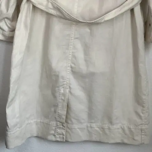 Madewell  Cotton-Linen Trench Coat in White NE394