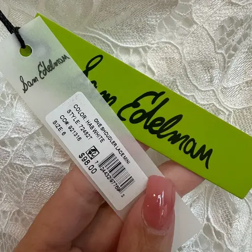 Sam Edelman  White One-Shoulder Lace Mini Dress Size 6 Small S NWT