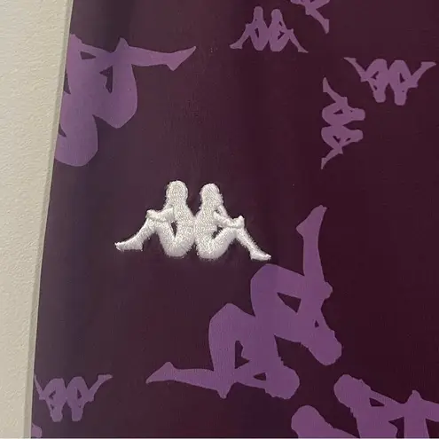 Kappa Leggings Women L Violet-Grape-White Gym Athletic Athleisure Yoga Active