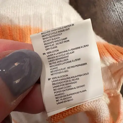 RD Style Women's Tie Dye V-Neck Knit Cotton Pullover Sweater Multicolor Small