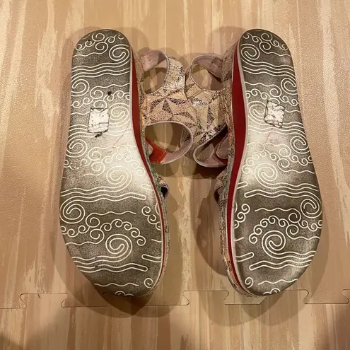 L'Artiste Spring Step Payokya Metallic Sandals Size EU 40 Artsy Tan Orange