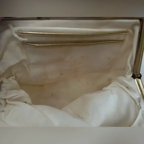 Vintage Floral Beaded Purse Yellow