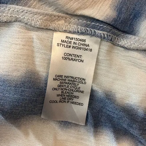 Market & Spruce Blue White Stripe Rayon Tank Top Hi Lo XL