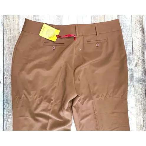Ruby Rd. Brown Straight Leg Modern Stretch Belted Trousers Pants 18 NWT Normcore Brown