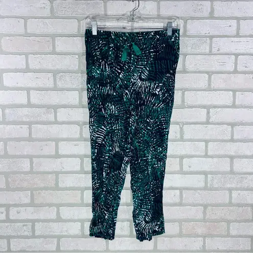 Boden Bembridge Trousers in Green Leaf Print Size 6P