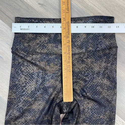 INC International Concepts Snake Print Leggings Black Brown Small