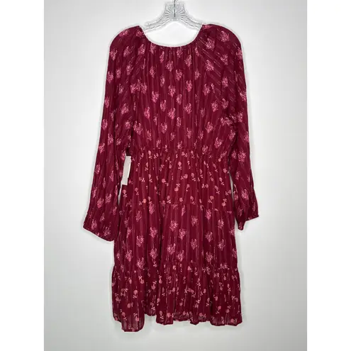 Treasure & Bond NWT Floral Print Jacquard Long Sleeve tiered Minidress XL