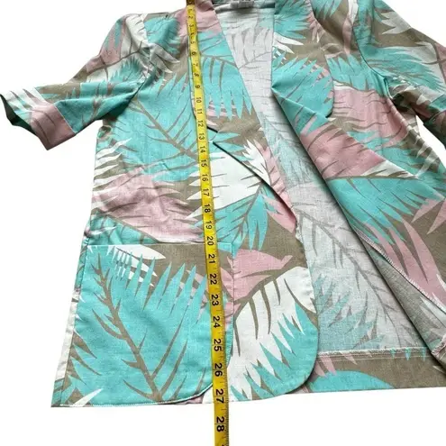 VTG Preppy 80s Blazer Pastels 14 Eclectic Prep Light Academia Y2K 3/4 Sleeve Blue