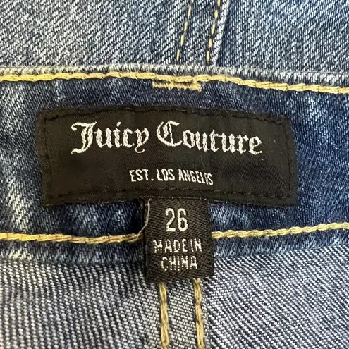 Juicy Couture  Flare Leg Let Down Hem Medium Wash Jean Size 26 New