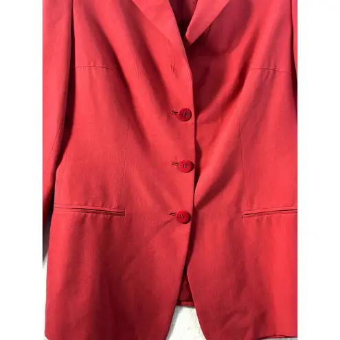 Giorgio Armani EU SZ 46 Blazer Notched Collar Pure Silk Designer Vintage Chic