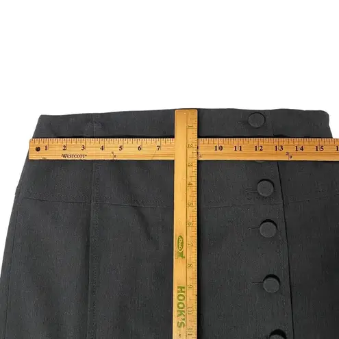 Elevenses Anthropologie Sz 6 Gray Pencil Skirt High Waist Work Career Office