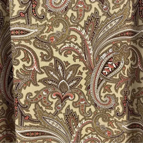 Pendleton Vintage Paisley A Line Maxi Skirt Tan Brown and Orange Classic Boho