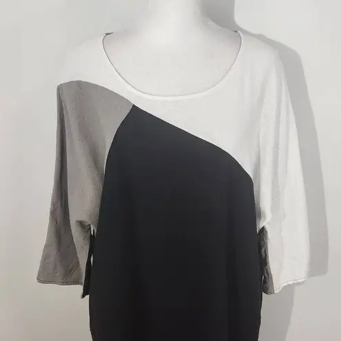 For Cynthia Linen Shift Dress Size Medium Linen Colorblock Dress