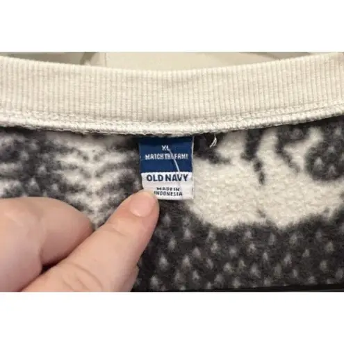 Old Navy  Fleece Pajama Shorts‎ Romper Winter Bear Print Jumpsuit Size XL