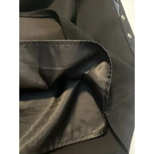 Patrizia Luca Milano Black Faux Suede Wrap Mini A Line Skirt Size M Minamalist Size M