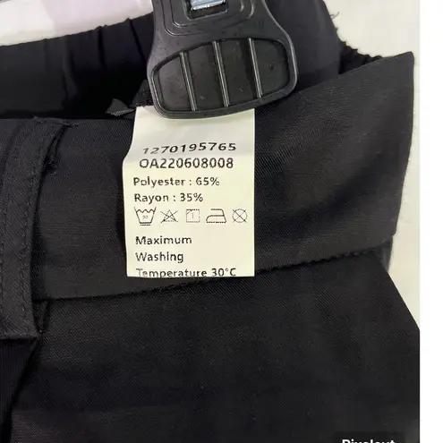 Commense Black Wide Leg Trousers NWT | High Waist Pleated Work Dress Pants L Size L