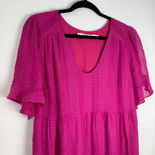 Marie Oliver Dress 100% Silk Vanessa Maxi Fuchsia Size XL