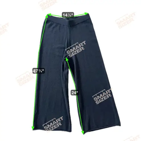 Charter Club NWT $200 100% Cashmere Black Culotte Pants M Luxury Pull-on Soft