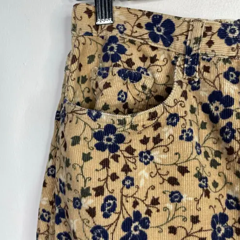 Bobbie & Brooks Vintage Y2K 90s Bobbie Brooks Corduroy Floral Long Button Skirt Prairie 6 26