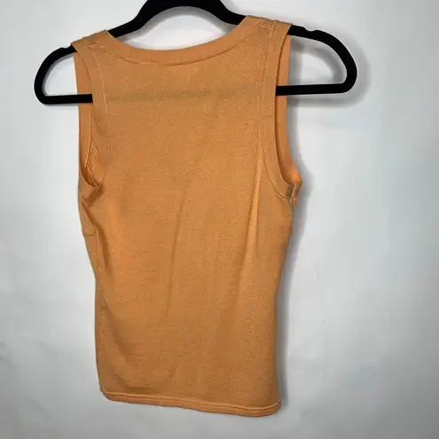 Vintage Orange Fitted Tank Shell Sz 6/8 Sweater NYC