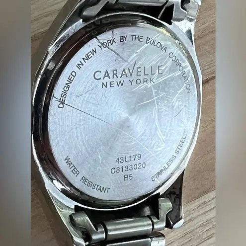 Caravelle New York by Bulova Ladies Watch Silver Pave Stainless Bracelet Dial