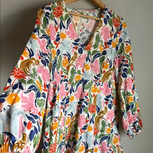 Boden Flippy linen Mini Dress 6 Pink