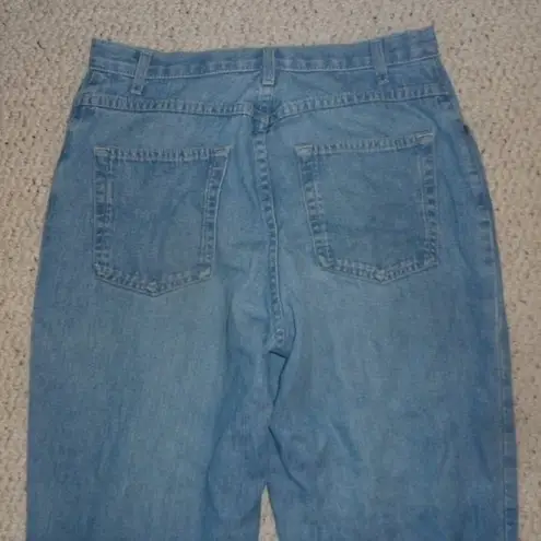 Democracy Cropped Denim Jeans, Velvet Cuffs Tiger Print, Size 6