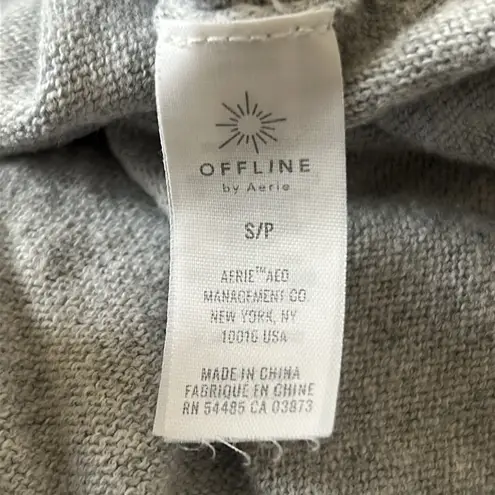 Aerie  Offline Women’s Grey Oversized‎ Crewneck Lightweight Sweater Size Small
