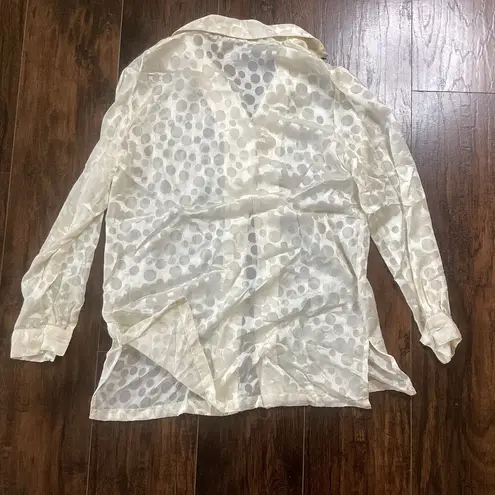 Vintage Starry Nites 2 pc Blouse Set White Size 8