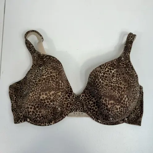 Vanity Fair 38D Body Sleeks Bra 75266 Underwire Lightly Lined Animal Print