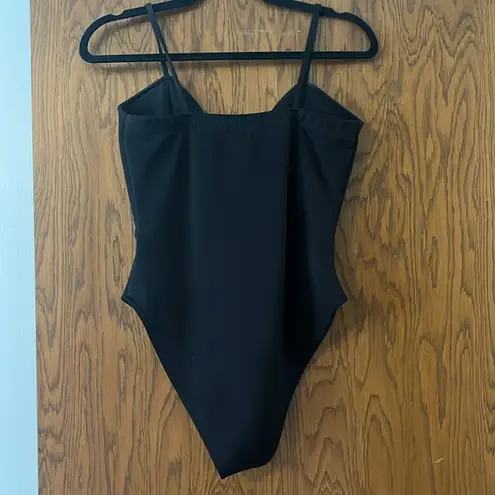 Black plunge neck bodysuit Size 8