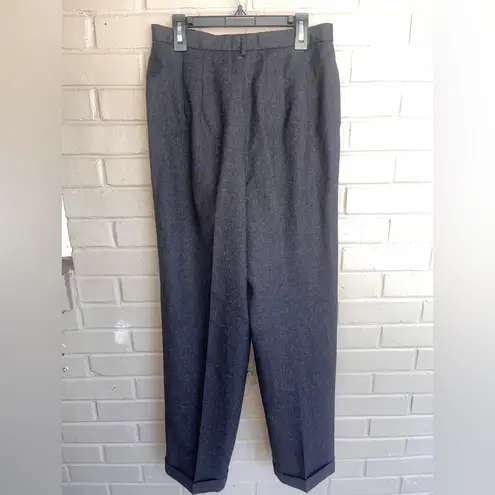 Talbots  Vintage Pure Wool Charcoal Grey 2Piece Pant Suit Blazer Jacket 8