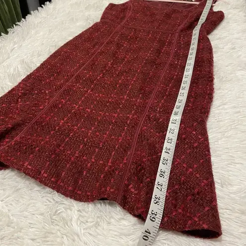 Tory Burch  Drew Tweed Sheath Dress in Sparkle Dark Plum Size 6