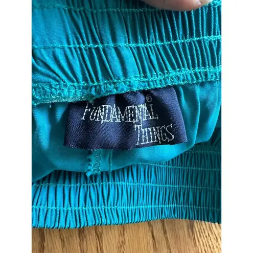 Vintage 90s Two Piece Lifestyle Green Pant And Jacket Set Open Front Shoulderpad Size 14