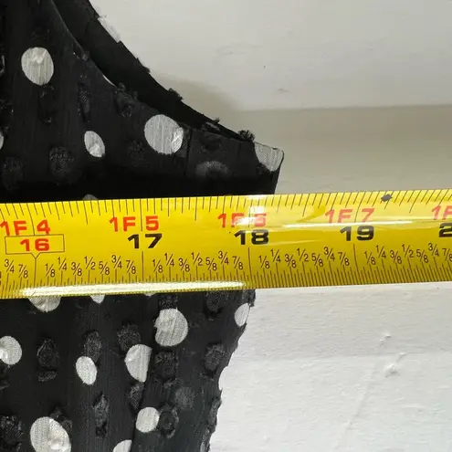 Tahari  polka dot black white chiffon style halter flowy layered dress 12P party