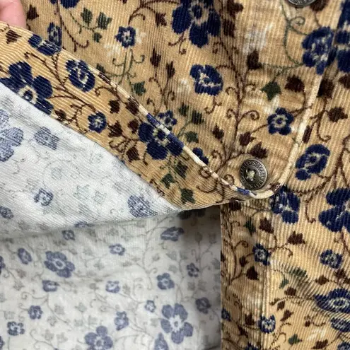 Bobbie & Brooks Vintage Y2K 90s Bobbie Brooks Corduroy Floral Long Button Skirt Prairie 6 26