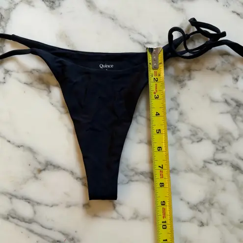 Quince NWT Italian Adjustable Side-Tie Bikini Bottom, Black Sz Small
