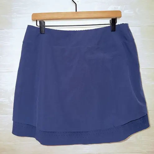 Annika DryTec 50 UPF Golf Skort Navy Blue Activewear Athletic Tennis Skirt Women Size L