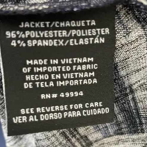 R & M Richards Women’s Printed Jacket Two Piece Dress Navy Plus Size 16