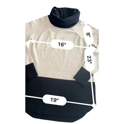 Cyrus Cowl Neck Beige Knit Long Sleeve Soft Sweater size S