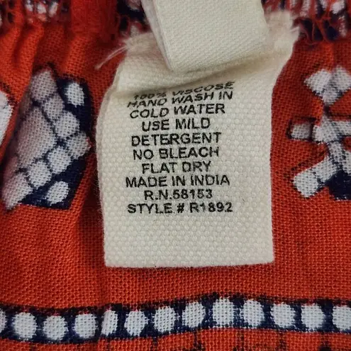 Raga Red and Blue Flirty Boho Mini Skirt NWT Size XS Boho Print Full Skirt