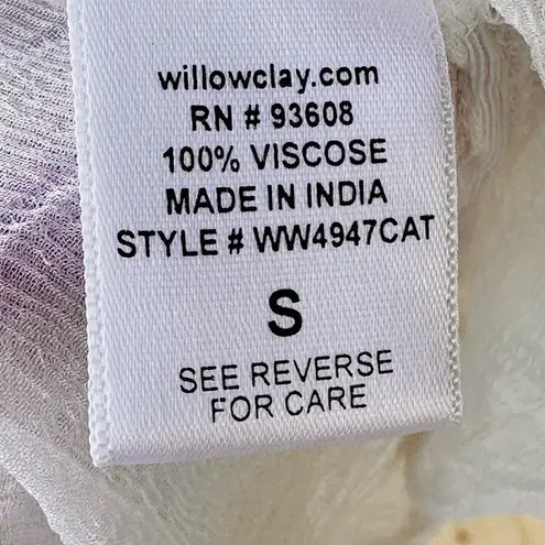 Willow & Clay Sheer Embroidered Sleeveless Tunic