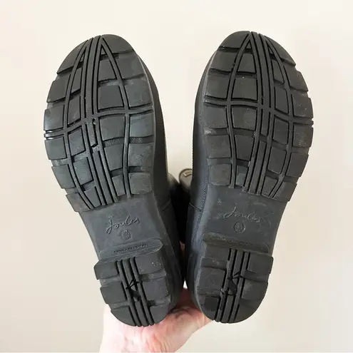 Joules Women's Black Molly Welly Mid Height bumble bee Rain Boot sz 6