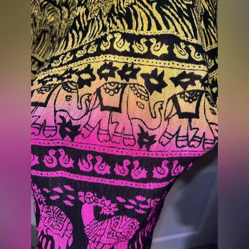 Handmade Unbranded Animal Print Boho Colorful Long Skirt Cut Dress Size Medium-Large