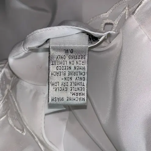 The Great Christie & Jill Sz 8P White Puff Sleeve Top Cottagecore Embroidery Modest Vtg